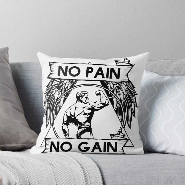Item preview, No Pain No Gain Motivational Bodybuilding Gym Arnold Schwarzenegger Design designed and sold by Princeps-.
