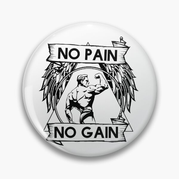 Item preview, No Pain No Gain Motivational Bodybuilding Gym Arnold Schwarzenegger Design designed and sold by Princeps-.
