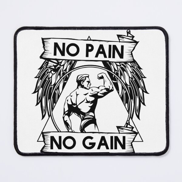 Item preview, No Pain No Gain Motivational Bodybuilding Gym Arnold Schwarzenegger Design designed and sold by Princeps-.