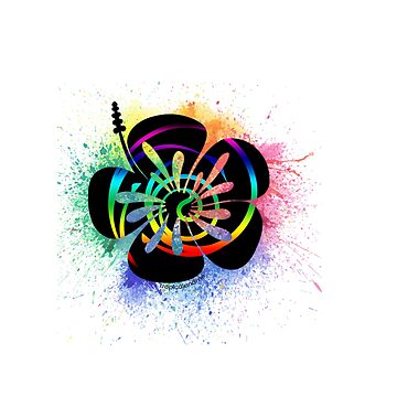 Artwork thumbnail, Hibiscus Splash by PosiQuotez