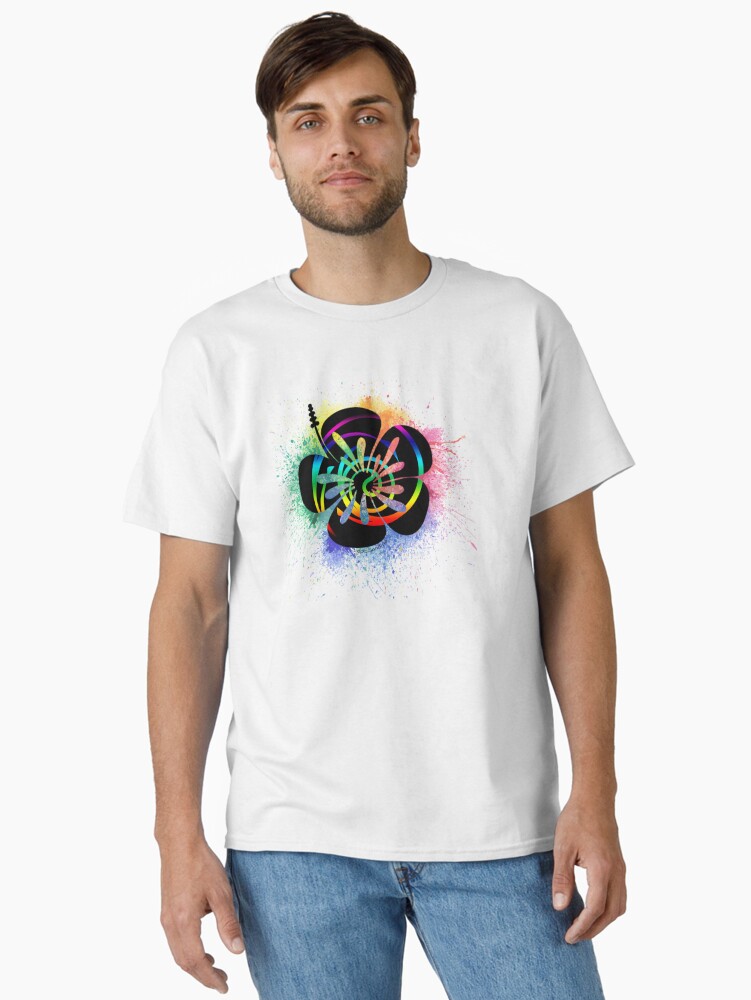 Thumbnail 1 of 7, Classic T-Shirt, Hibiscus Splash designed and sold by PosiQuotez.