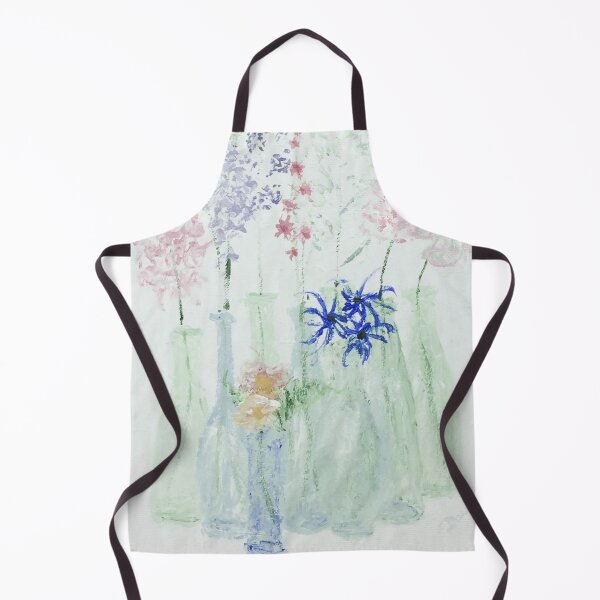 Item preview, Meadow Flowers Glass Bottles delphinium poppies designed and sold by monpetitbijou.