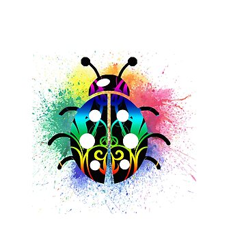 Artwork thumbnail, Ladybug Splash by PosiQuotez