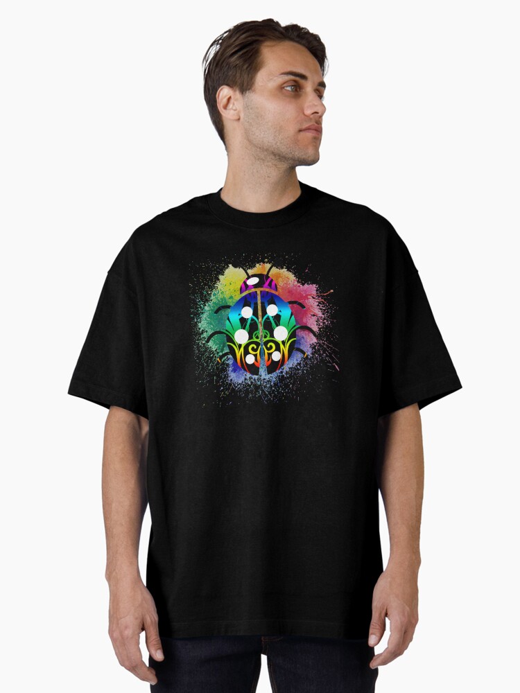 Thumbnail 2 of 7, Oversized T-Shirt, Ladybug Splash designed and sold by PosiQuotez.
