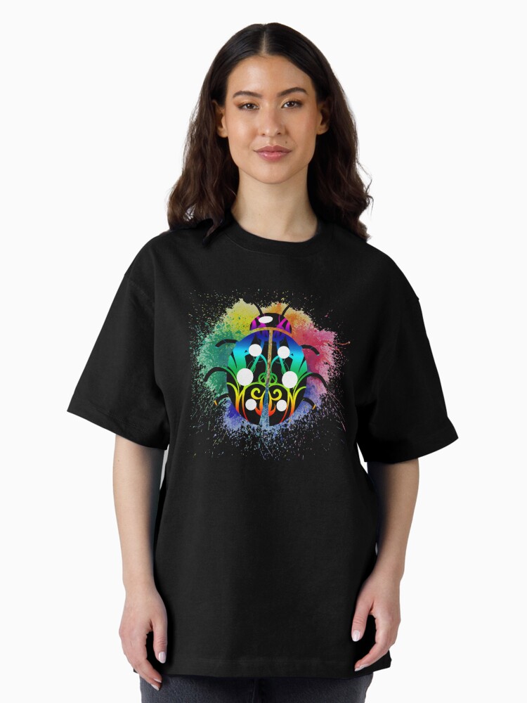 Thumbnail 1 of 7, Oversized T-Shirt, Ladybug Splash designed and sold by PosiQuotez.