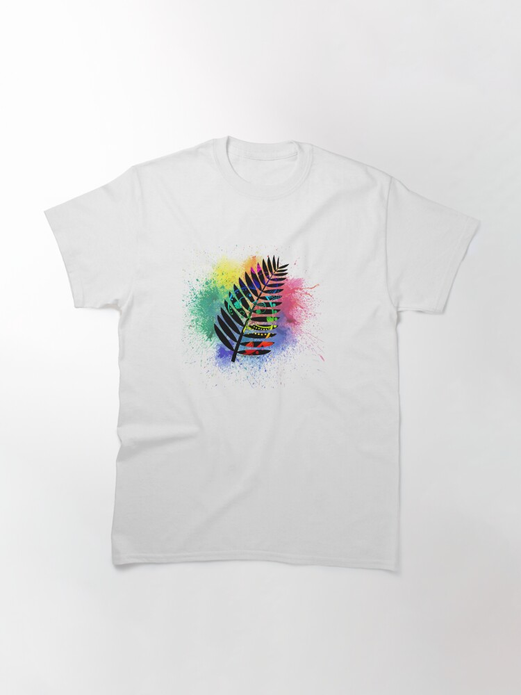Thumbnail 3 of 7, Classic T-Shirt, Leaf Splash designed and sold by PosiQuotez.