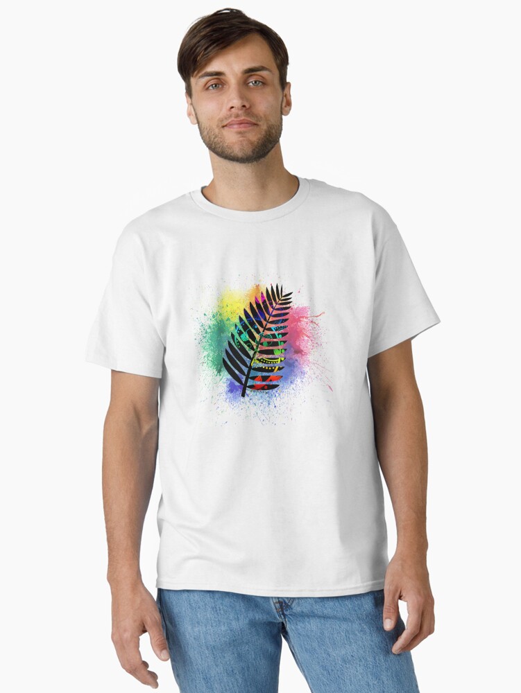Thumbnail 2 of 7, Classic T-Shirt, Leaf Splash designed and sold by PosiQuotez.