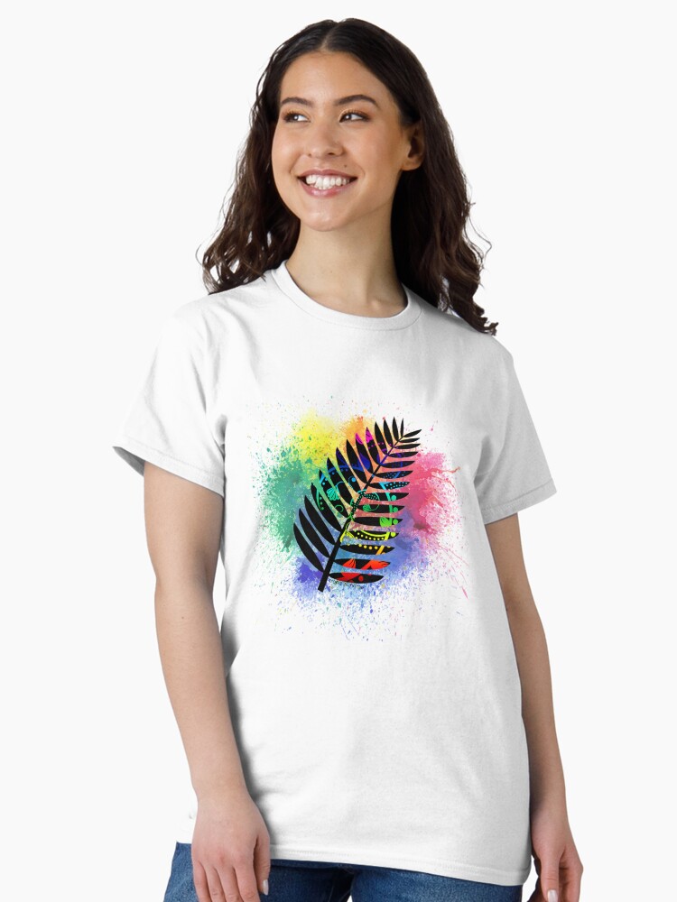 Thumbnail 1 of 7, Classic T-Shirt, Leaf Splash designed and sold by PosiQuotez.