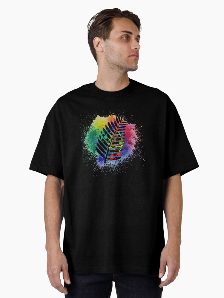 Thumbnail 1 of 7, Oversized T-Shirt, Leaf Splash designed and sold by PosiQuotez.