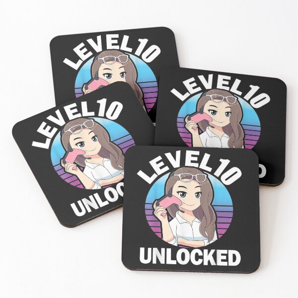 Item preview, Level 10 Unlocked Girl Anime Video Gamer 10th Birthday Girls designed and sold by Kelly8440.
