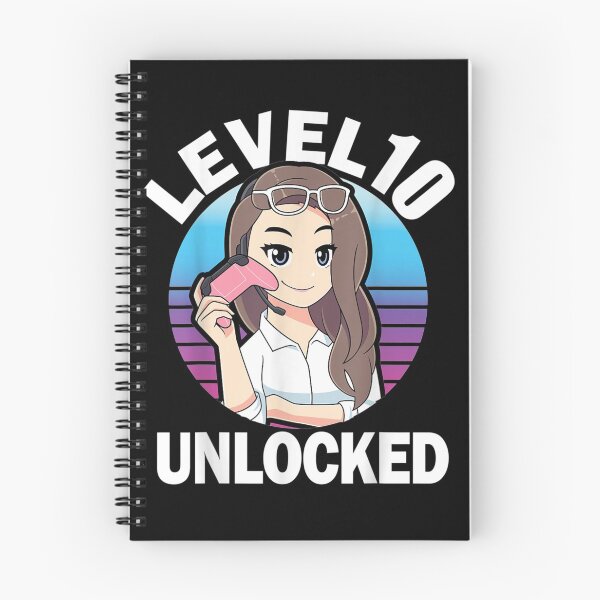Item preview, Level 10 Unlocked Girl Anime Video Gamer 10th Birthday Girls designed and sold by Kelly8440.