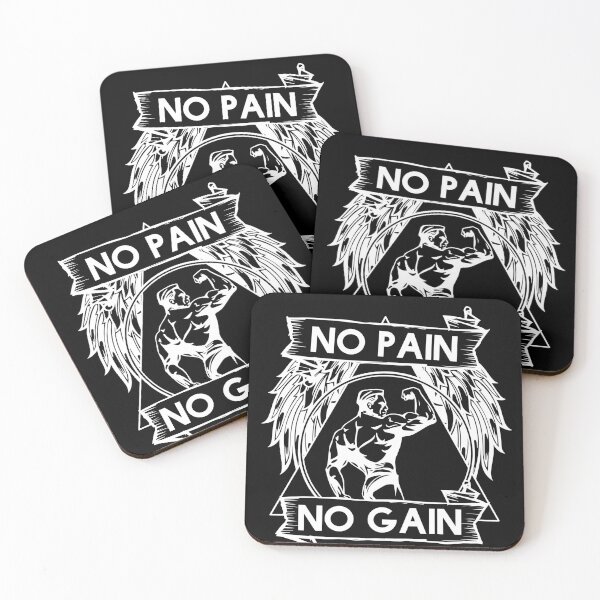 Item preview, No Pain No Gain Motivational Bodybuilding Gym Arnold Schwarzenegger Design designed and sold by Princeps-.