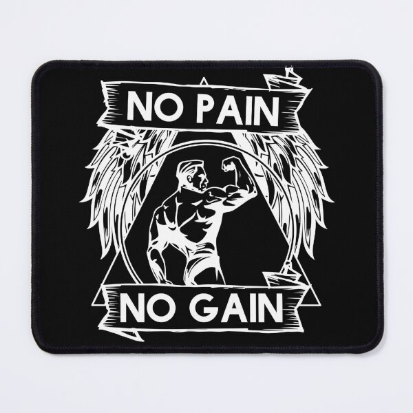 Item preview, No Pain No Gain Motivational Bodybuilding Gym Arnold Schwarzenegger Design designed and sold by Princeps-.