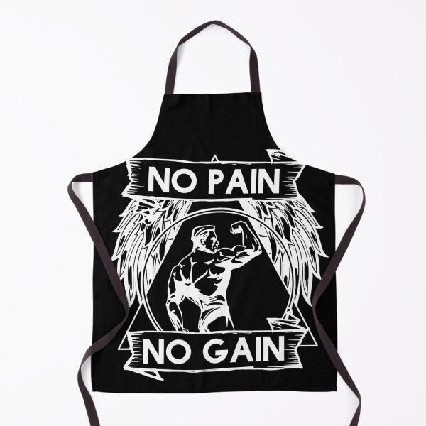 Item preview, No Pain No Gain Motivational Bodybuilding Gym Arnold Schwarzenegger Design designed and sold by Princeps-.