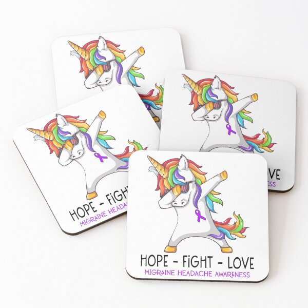 Item preview, Hope Fight Love Migraine Headache Awareness designed and sold by Brad-FI.