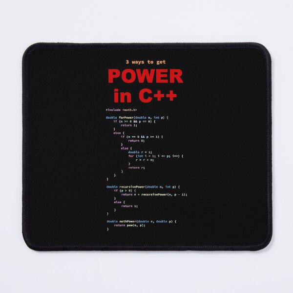 Item preview, 3 ways to get Power in C++, source code, Software Engineer, Computer Science, Programming Humor, Big Text, Dark designed and sold by Max-Wear.
