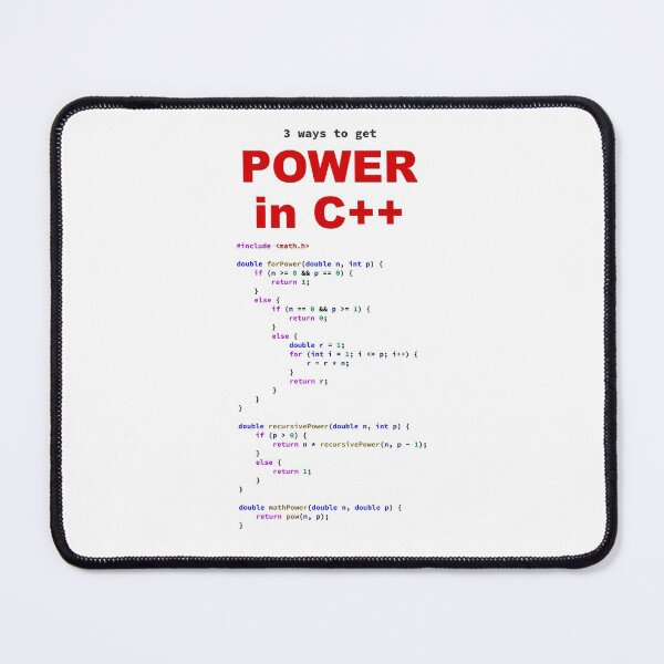 Item preview, 3 ways to get Power in C++, source code, Software Engineer, Computer Science, Programming Humor, Big Text designed and sold by Max-Wear.