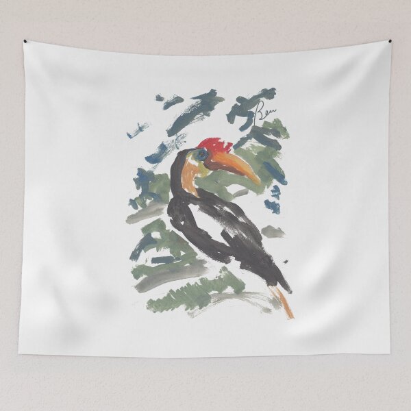 Item preview, Wrinkled Hornbill by Ben designed and sold by wildlifeben.