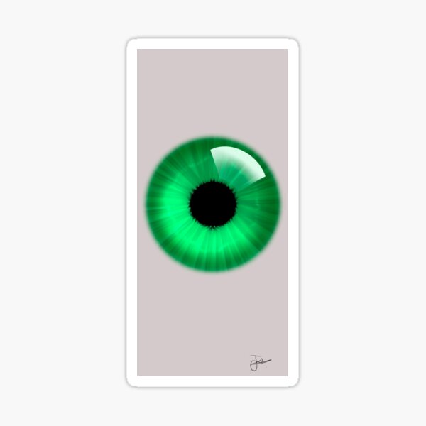 Green eye Sticker