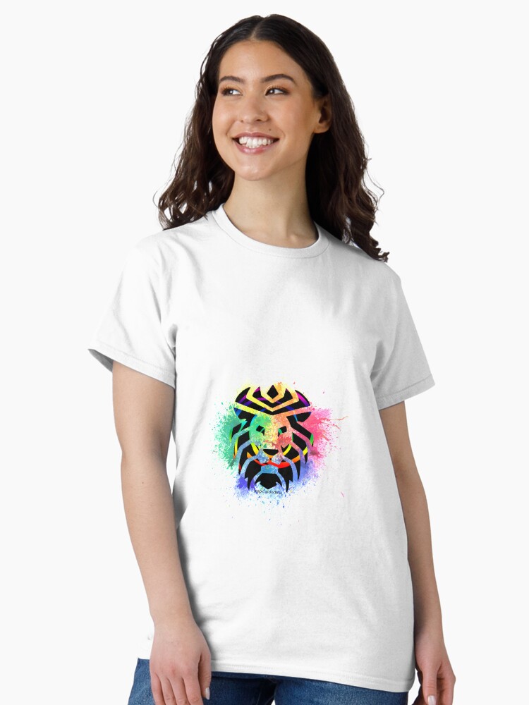 Thumbnail 1 of 7, Classic T-Shirt, Lion Splash designed and sold by PosiQuotez.
