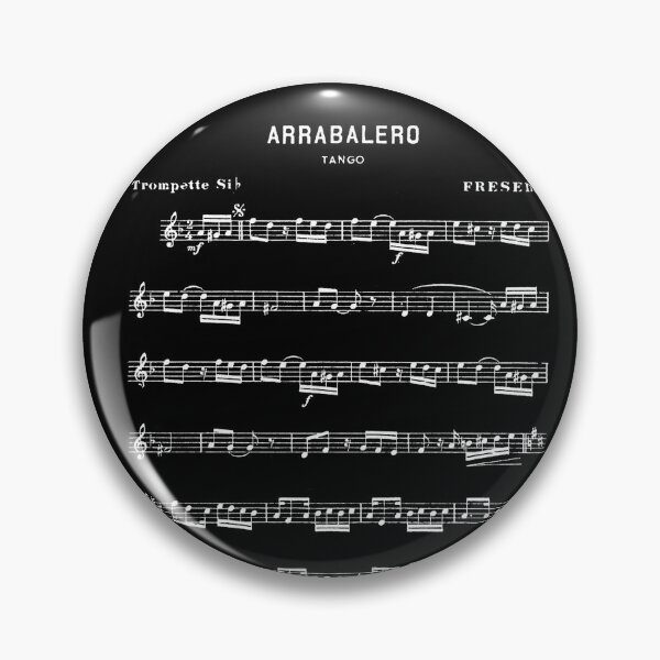 Item preview, Fresedo Arrabalero Vintage Sheet Music White on Black Tango Poster designed and sold by infinitetango.