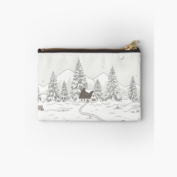 Item preview, kawaii winter house in the mountains  designed and sold by salemfoxy.