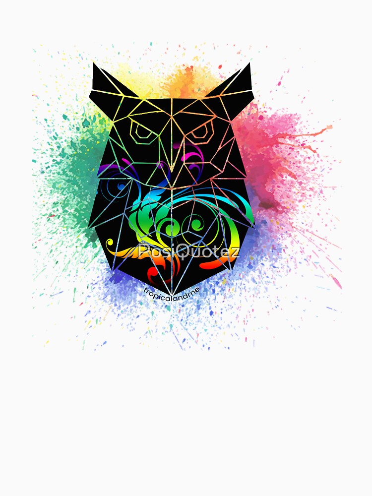 Thumbnail 7 of 7, Classic T-Shirt, Owl Splash designed and sold by PosiQuotez.