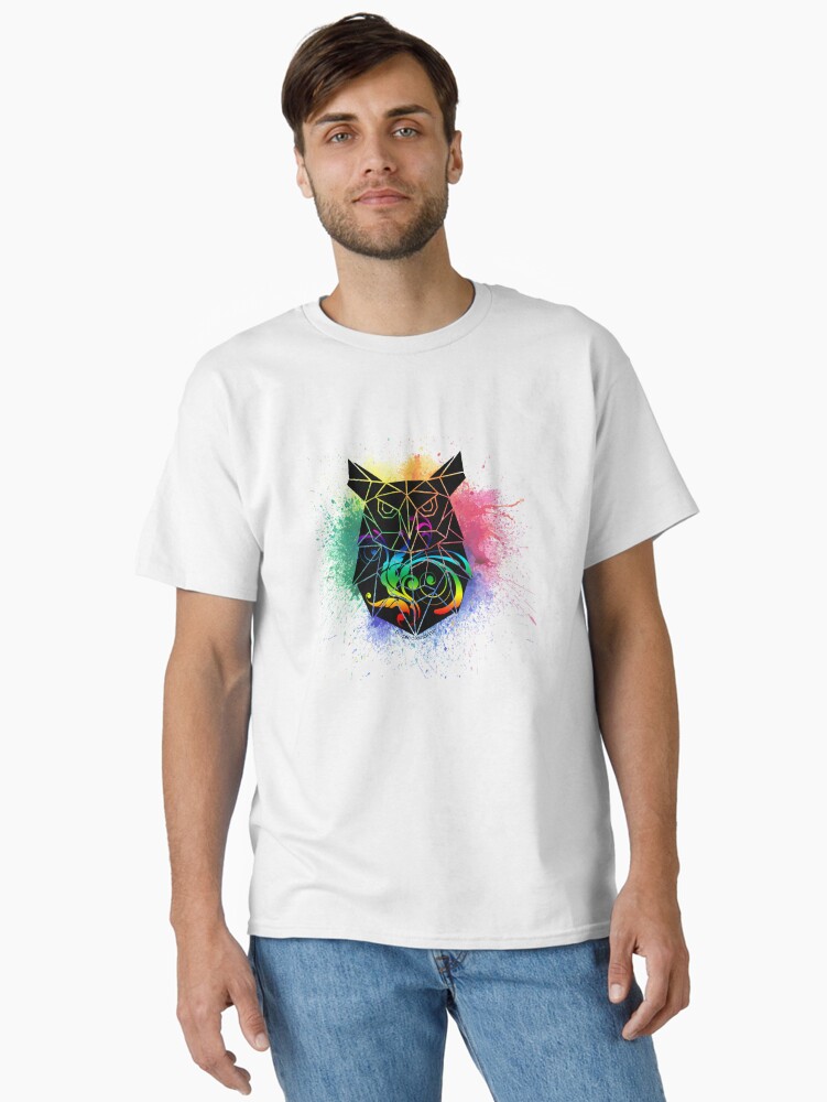 Thumbnail 2 of 7, Classic T-Shirt, Owl Splash designed and sold by PosiQuotez.