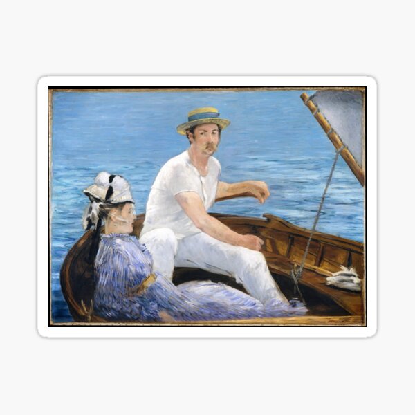 Arte vintage - Navegación | Edouard Manet francés (color remasterizado) Pegatina