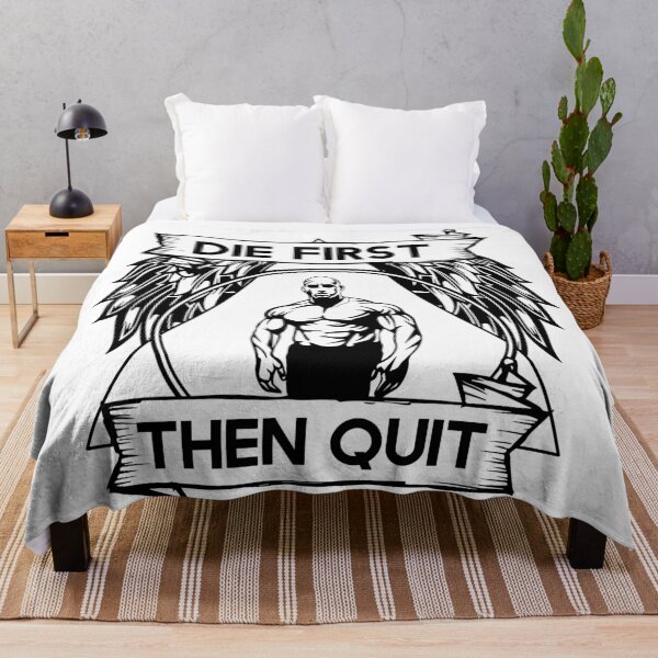 Item preview, Die First Then Quit Motivational Bodybuilding Gym Arnold Schwarzenegger Design designed and sold by Princeps-.