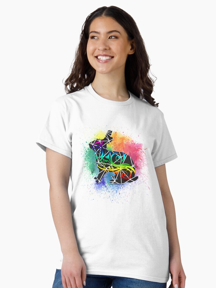 Thumbnail 1 of 7, Classic T-Shirt, Rabbit Splash designed and sold by PosiQuotez.