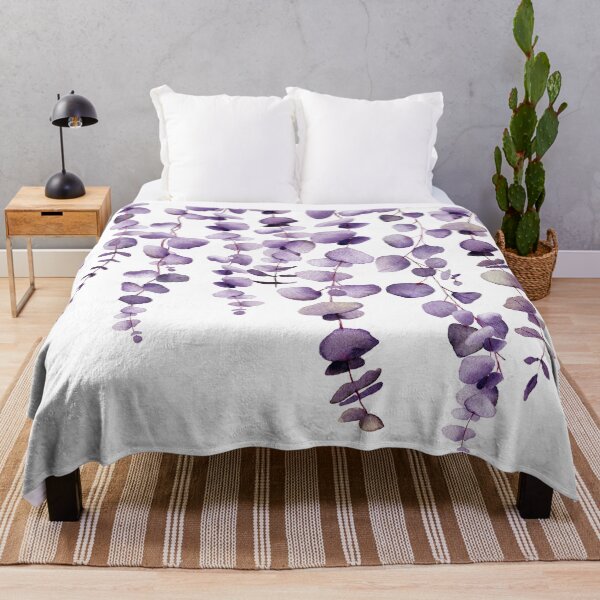 Item preview, Eucalyptus Watercolor Purple By Nicole William designed and sold by GlowinUp Shop.
