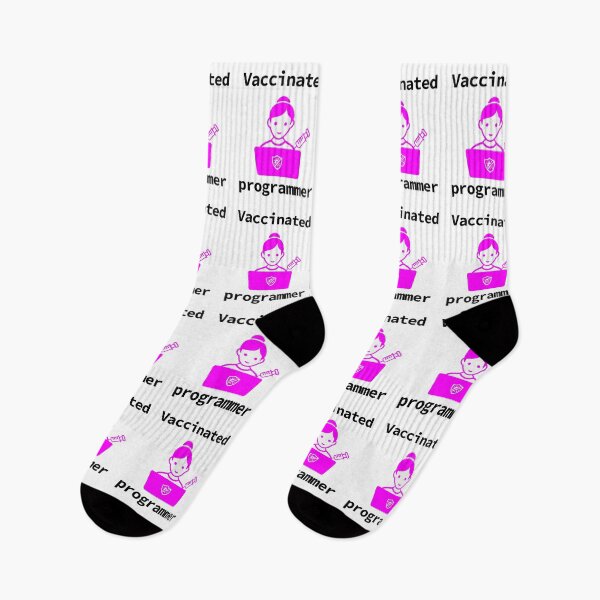 Item preview, Vaccinated Programmer Woman, Vaccinated Girl Programmer, Software Developer, Software Engineer, 2021 designed and sold by Max-Wear.