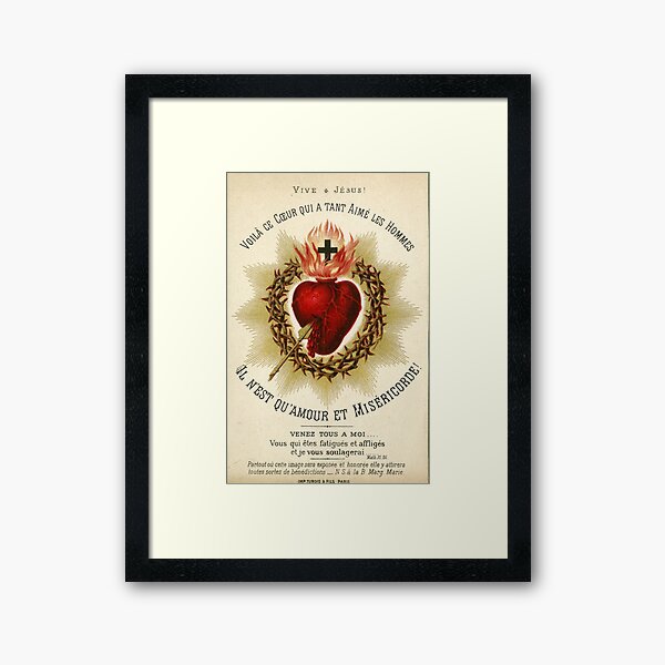 Vista previa del artículo con la obra «Sagrado Corazón de Jesús 1880 - Auguste Martin», diseñado y vendido por JDesigningMO.