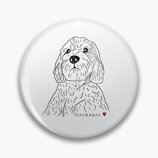 Item preview, Cockapoo line drawing  designed and sold by DesignedByEmma1.