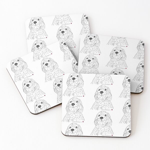 Item preview, Cockapoo line drawing  designed and sold by DesignedByEmma1.
