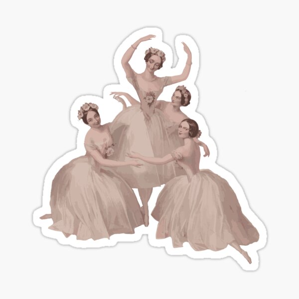 Item preview, Vintage Image of Four Ballet Dancers designed and sold by SassieGabbie.