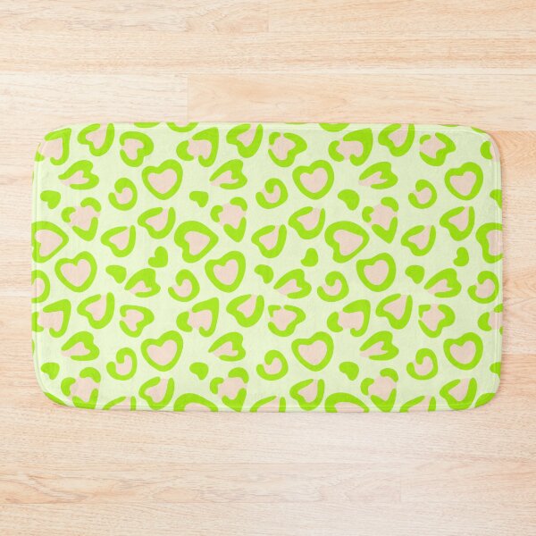 Item preview, Leopard pattern in hearts in green and pink designed and sold by rheabhargava.