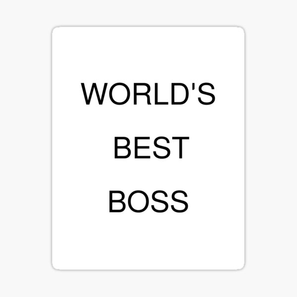 "world's best boss" Sticker by ahmedmohsen0 Redbubble