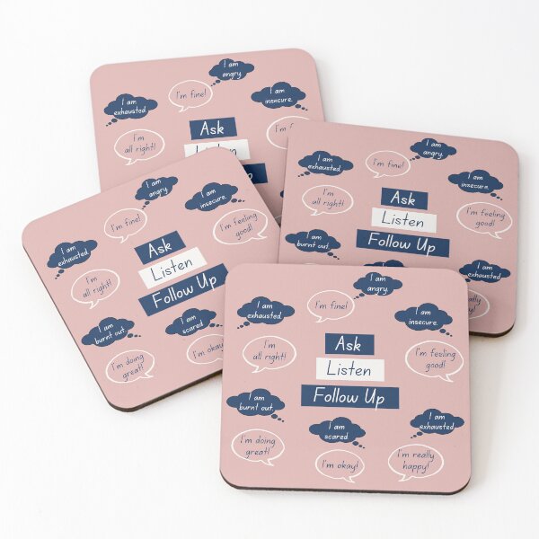 Item preview, Ask, Listen, Follow-up designed and sold by Grace Huntley.