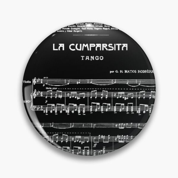 Item preview, La Cumparsita Tango White on Black Sheet Music Poster designed and sold by infinitetango.