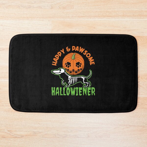 Aperçu de l'œuvre Chien squelette Halloween heureux | Citrouille d'Halloween créée et vendue par BoldTigerDesign.