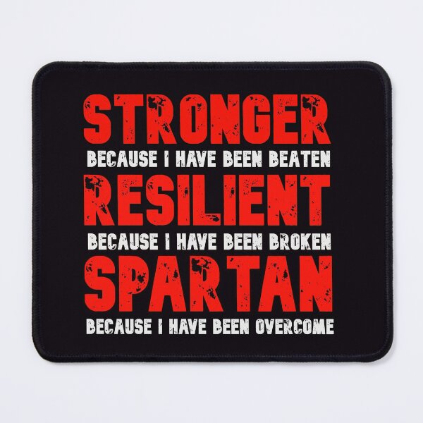 Item preview, stronger resilient spartan motivational quotes spartan saying gift design designed and sold by Havic Tees.