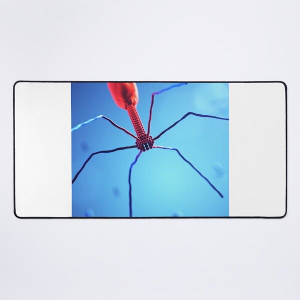 Item preview, 3D ATTACK OF BACTERIOPHAGE MICROSCOPIC IMAGE PHOTO..Microbiology designed and sold by Hippiesole.