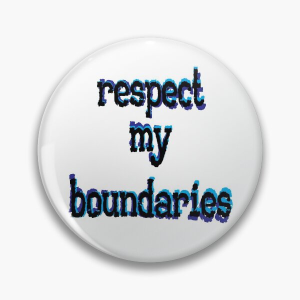 Item preview, Respect My Boundaries in Black Accented in Hues of Blue Text designed and sold by Darcy777.