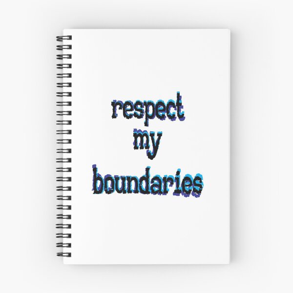 Item preview, Respect My Boundaries in Black Accented in Hues of Blue Text designed and sold by Darcy777.