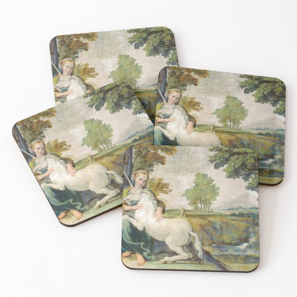 Item preview, The Maiden And The Unicorn 1602 By Domenichino designed and sold by JDesigningMO.