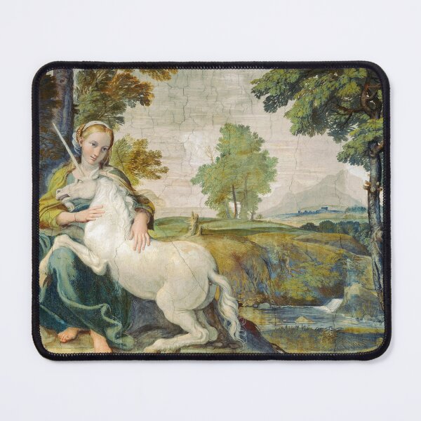Item preview, The Maiden And The Unicorn 1602 By Domenichino designed and sold by JDesigningMO.