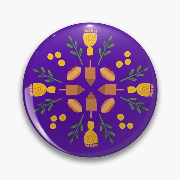 Item preview, Indigo Chanukah Roundel designed and sold by TillaCrowne.