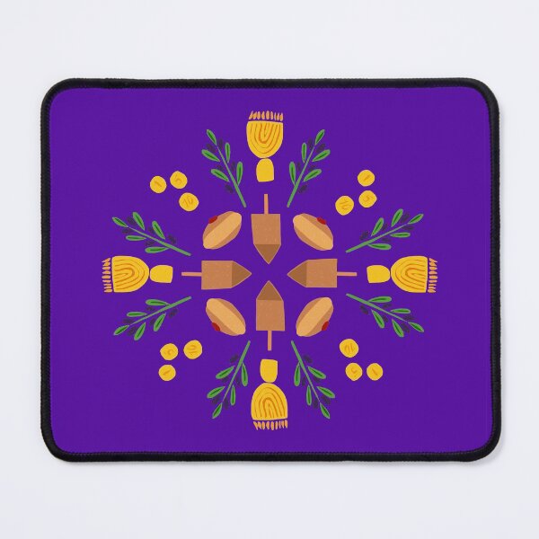 Item preview, Indigo Chanukah Roundel designed and sold by TillaCrowne.